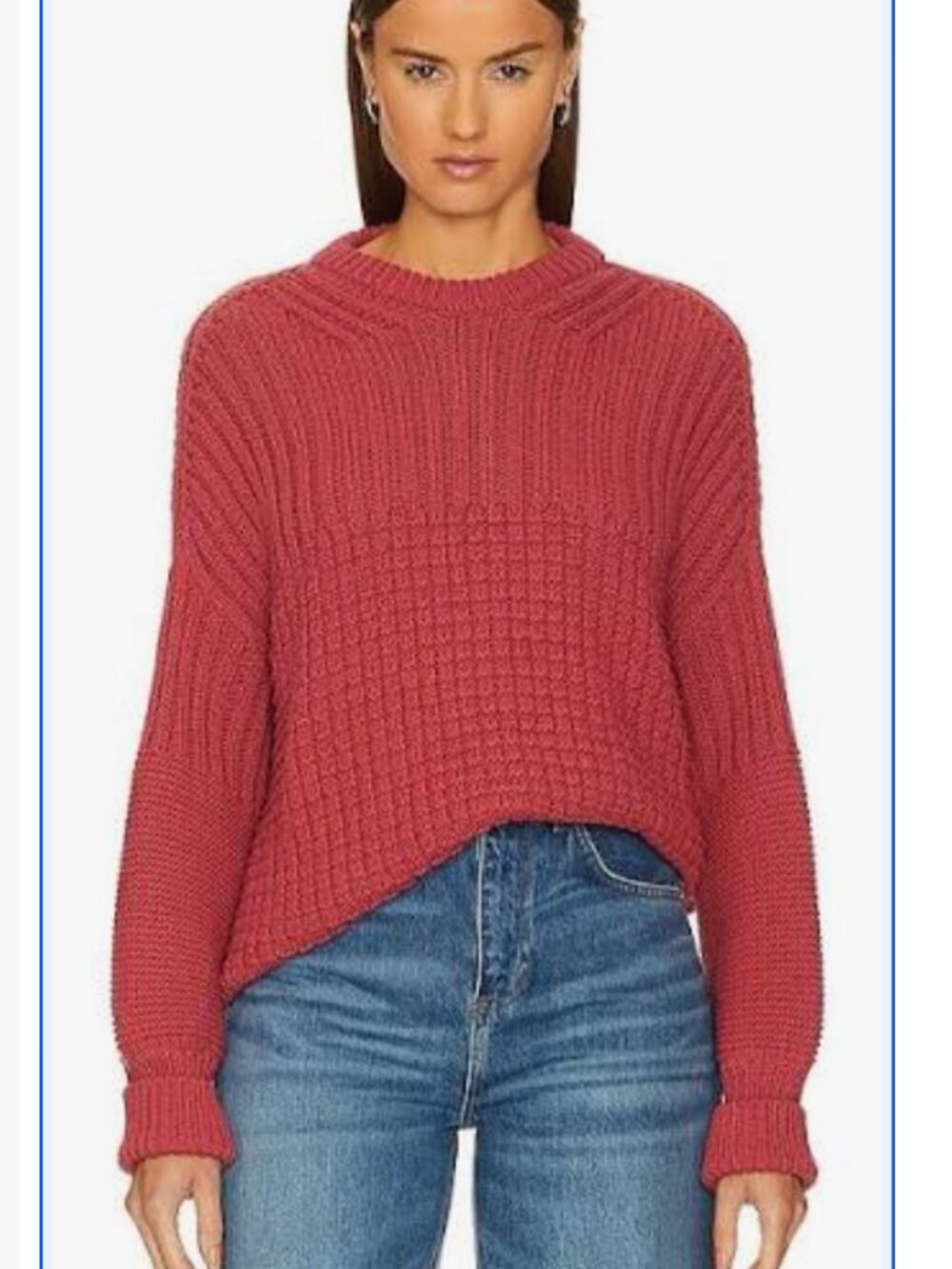 The Knotty Ones Delcia Sweater White Hand Knit Cotton Minimalist One Size OS